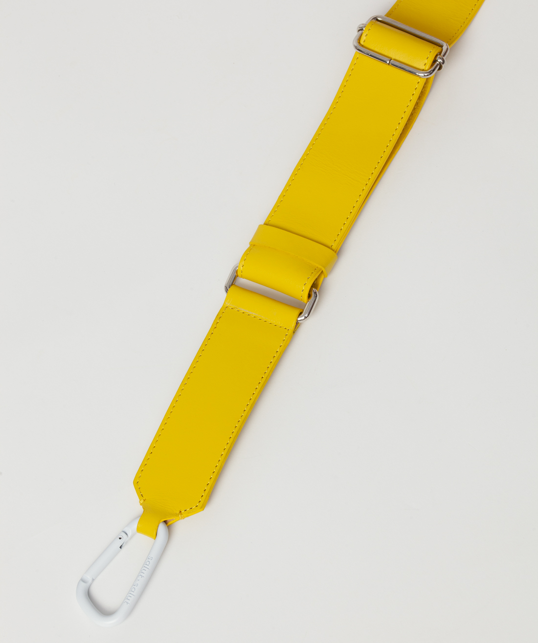 Wide leather strap - YELLOW LEATHER