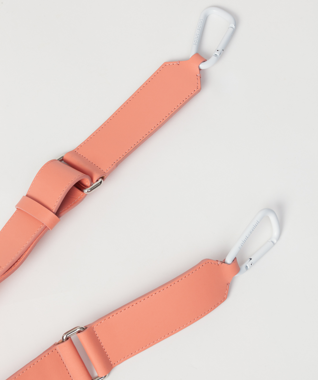 Wide leather strap - PINK LEATHER