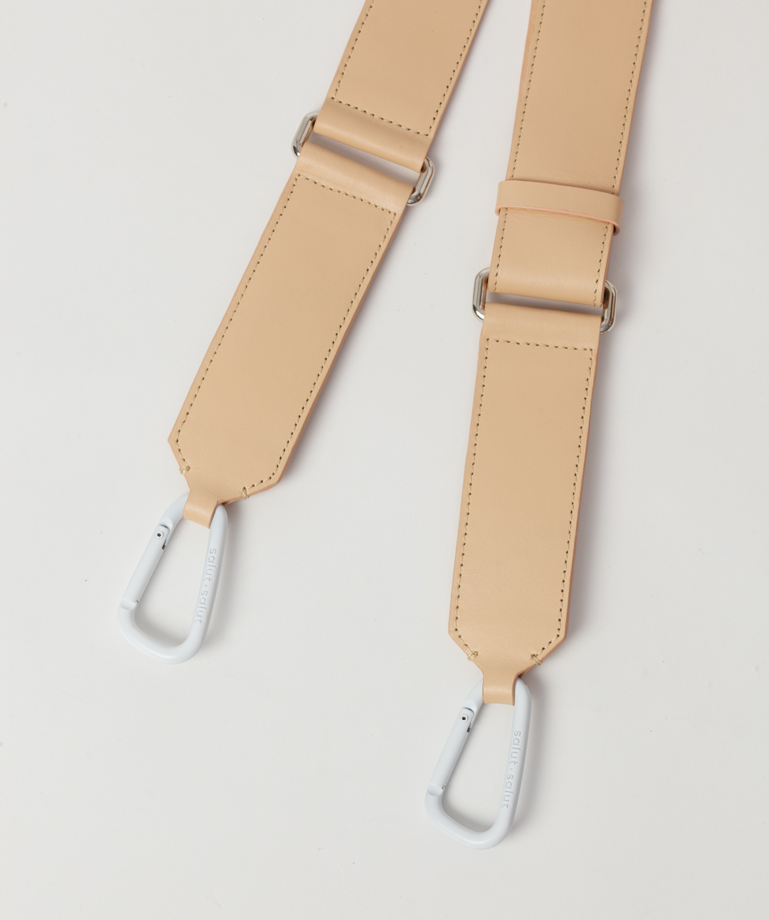 Wide leather strap - NUDE LEATHER