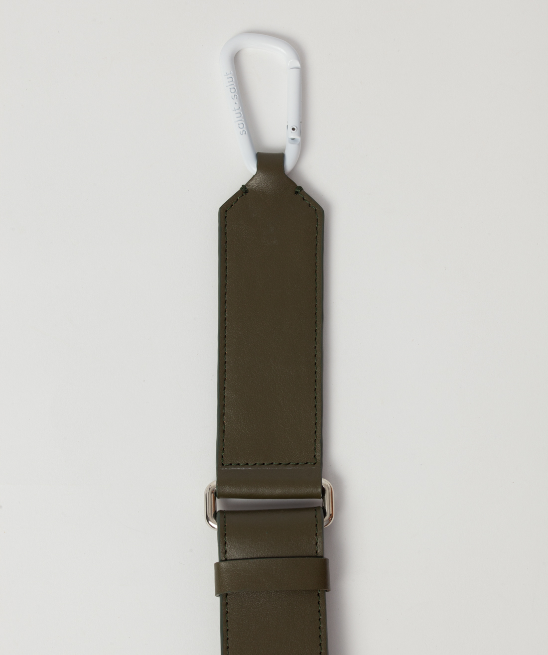 Wide leather strap - KAKI LEATHER